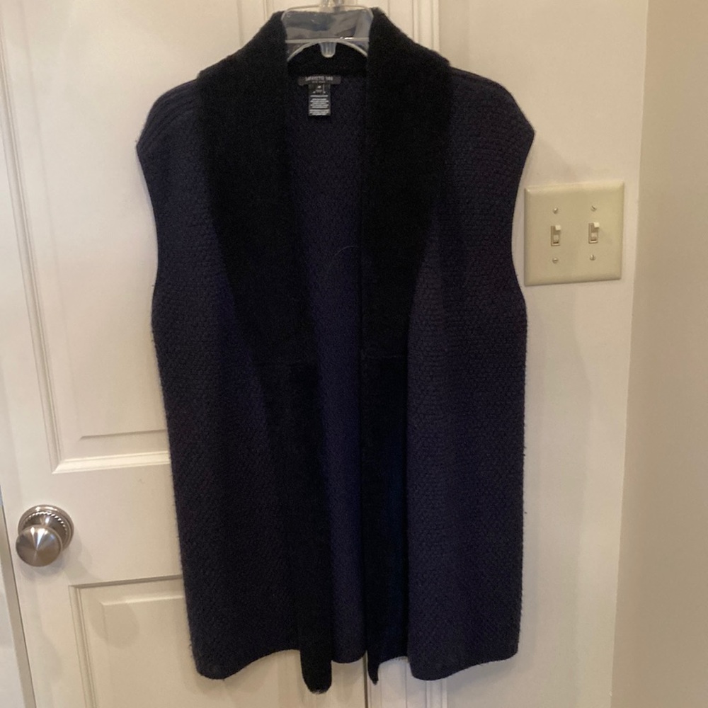 Lafayette 148 navy vest